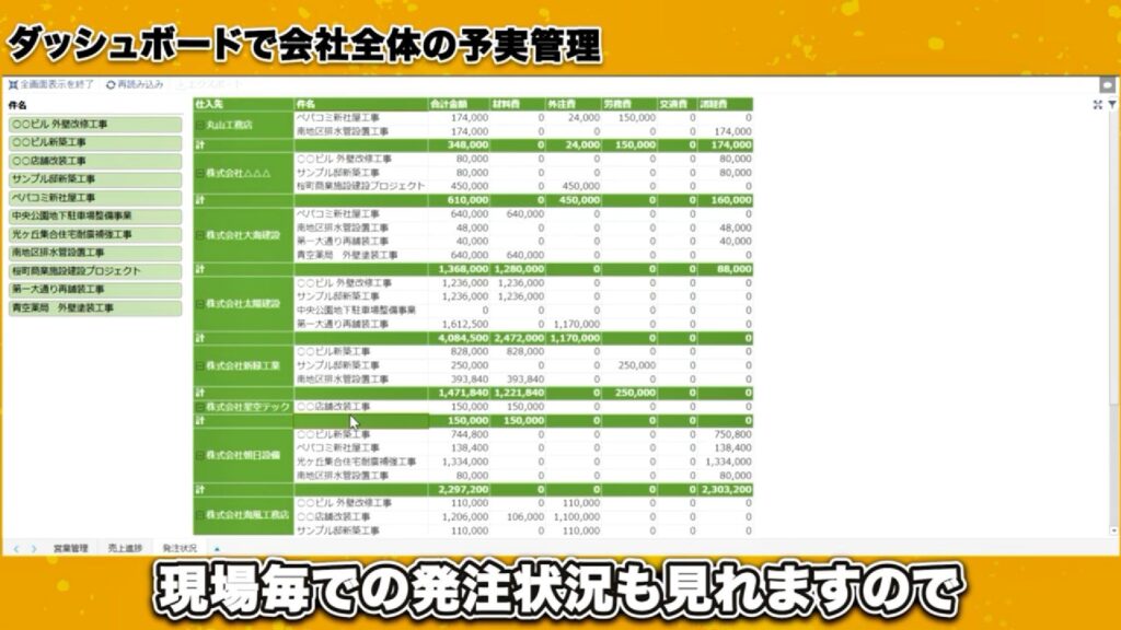 請求書発行もワンクリック!工事台帳からスムーズに連携