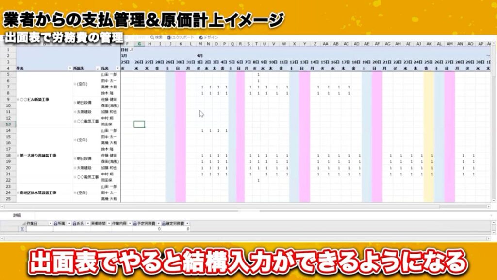 日報はもう不要!出面表入力で労務費管理を劇的に効率化