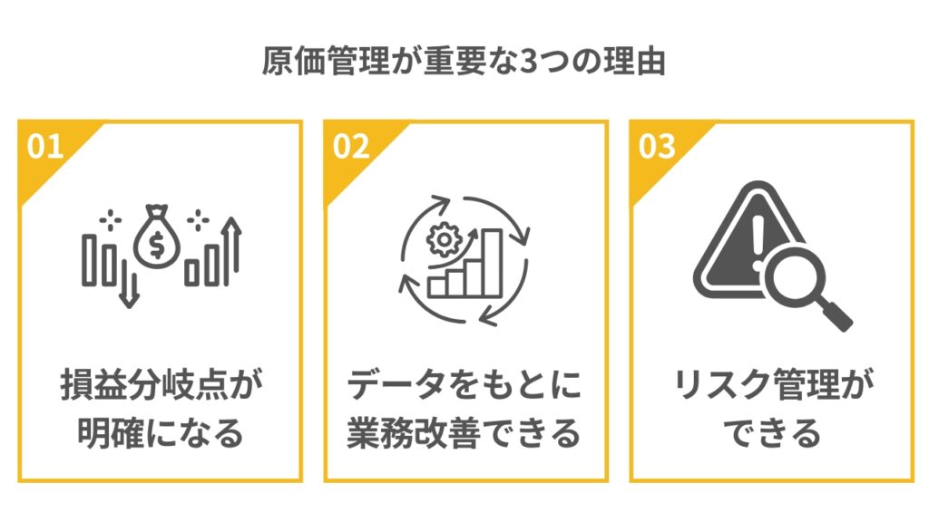 原価管理が重要な3つの理由