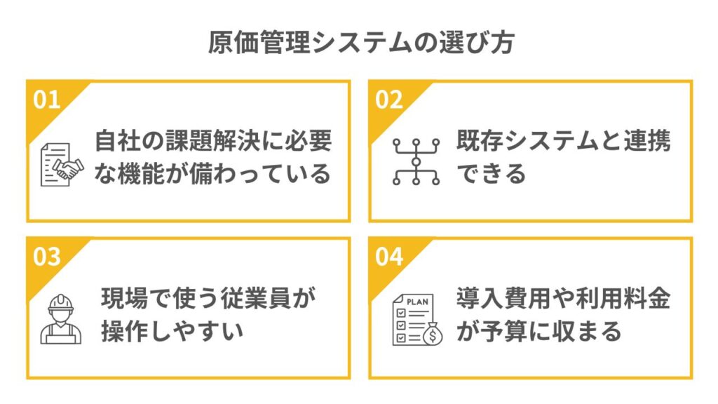 原価管理システムの選び方