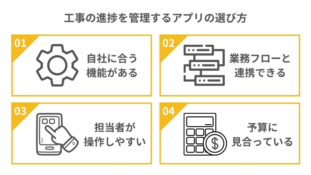 工事の進捗を管理するアプリの選び方