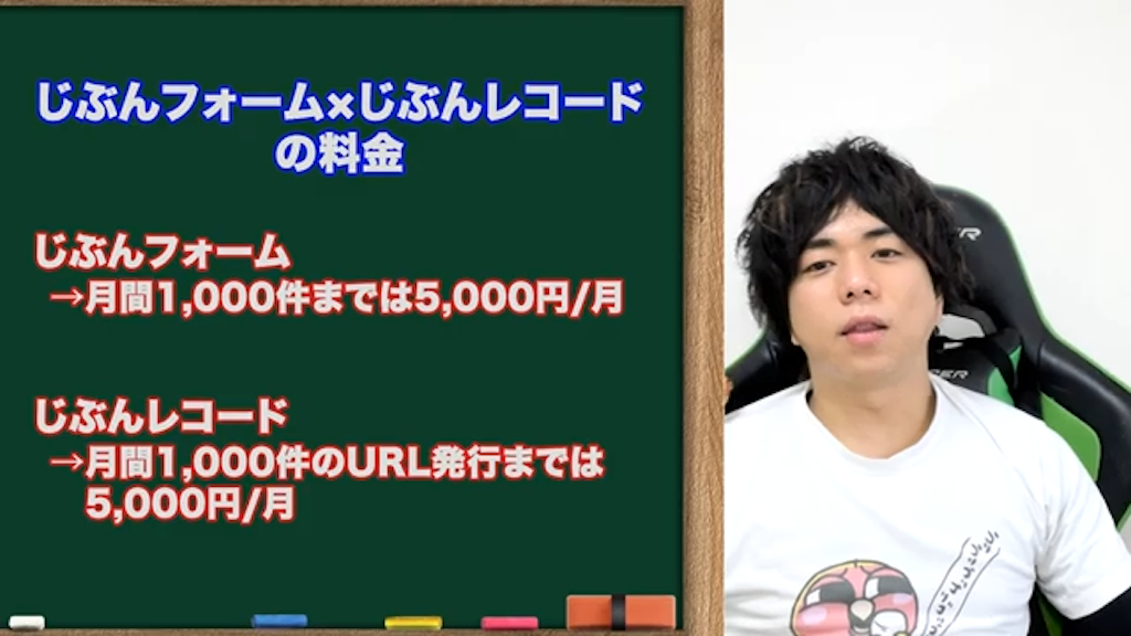 じぶんフォーム×じぶんレコードの料金