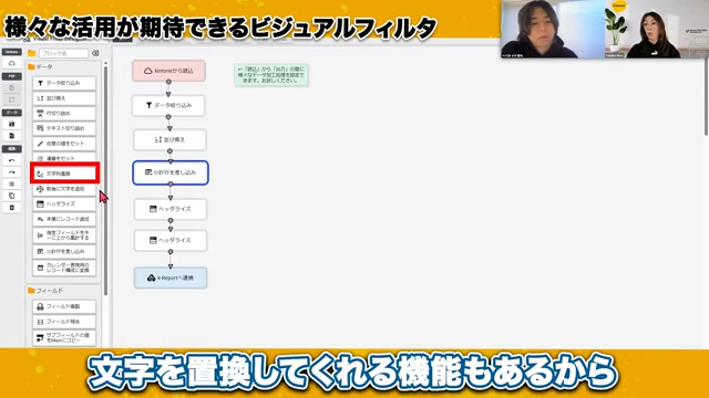 文字の置換機能によるデータ整理