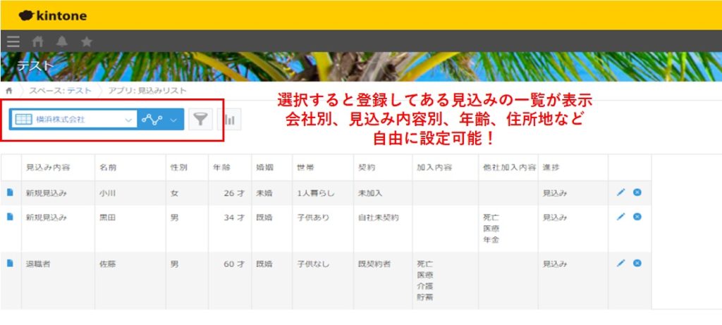 保険営業マンの分類別で見込み客を絞れる