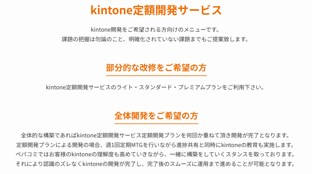 定額開発サービス