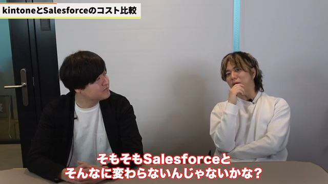 Salesforceとkintoneの全体的なコスト比較
