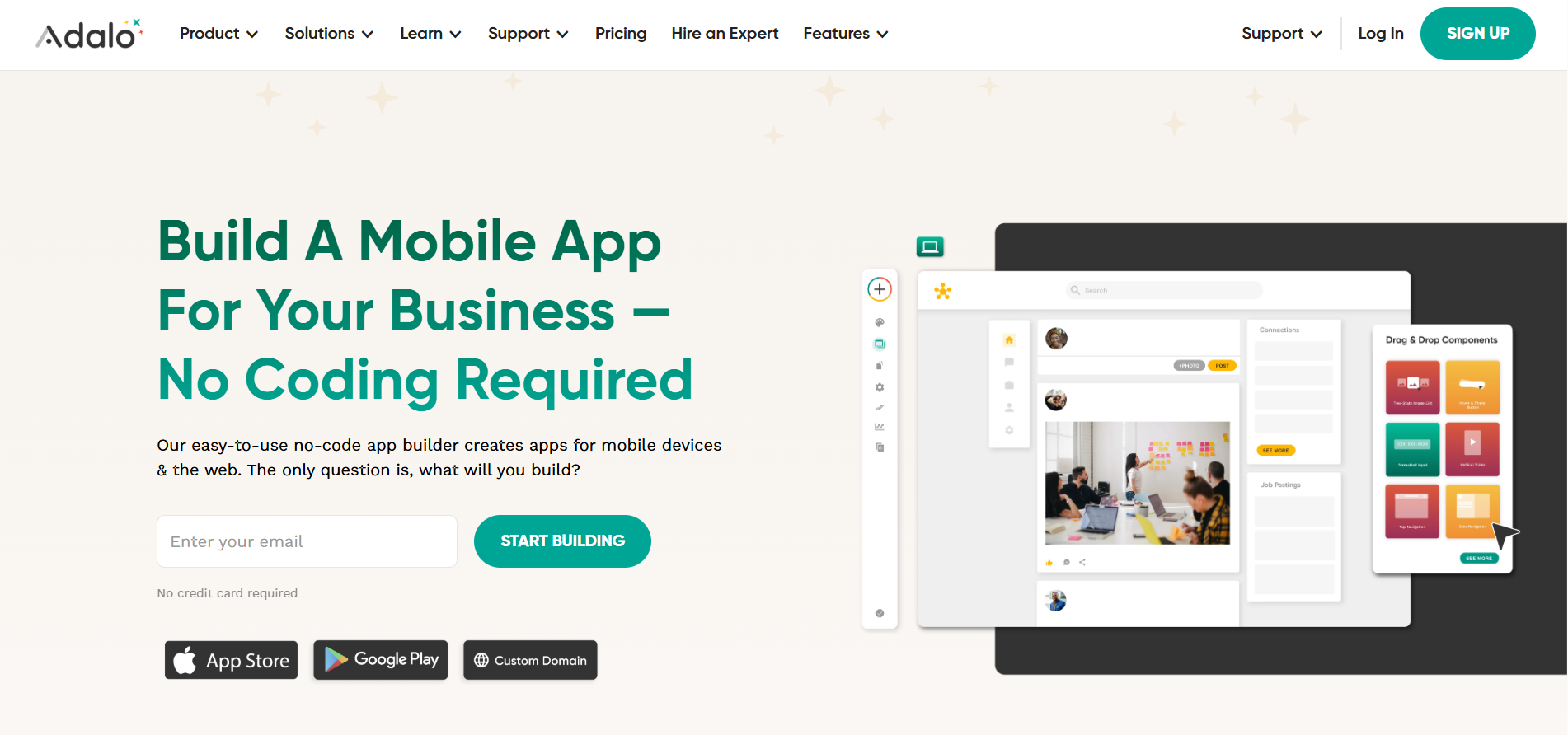 Adalo｜おしゃれなテンプレートが豊富