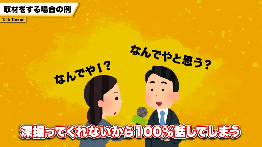 一方的な質問で話が浅くなる