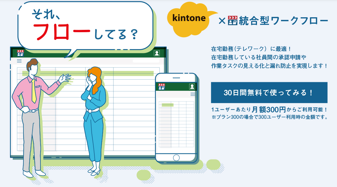 統合型ワークフローkintone(キントーン)プラグイン&アプリ