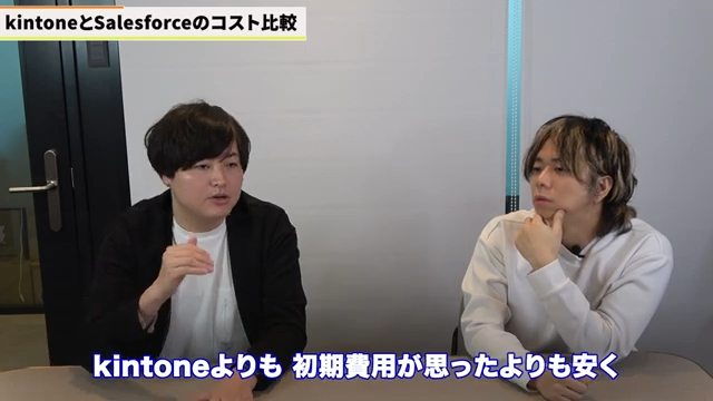 kintoneとSalesforceの費用比較表