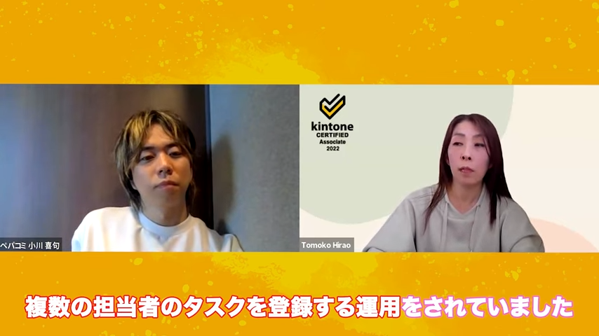 kintone上の活動履歴とタスク管理における課題