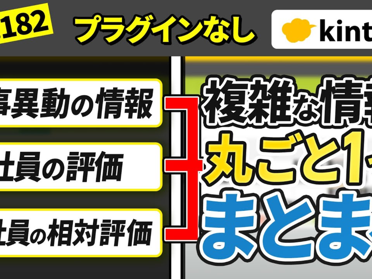 kintoneで人事管理システムを実現！プラグイン不要で評価・異動履歴を