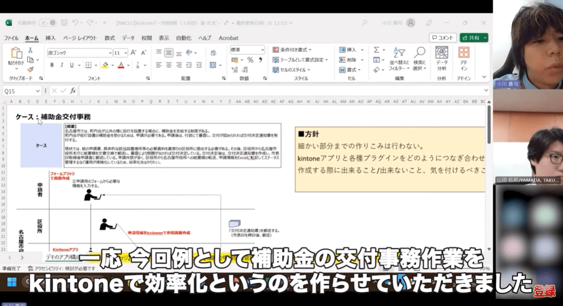 補助金交付作業をkintone化した場合のデモアプリ解説