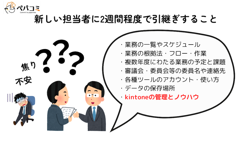 自治体の人事異動と引継ぎ