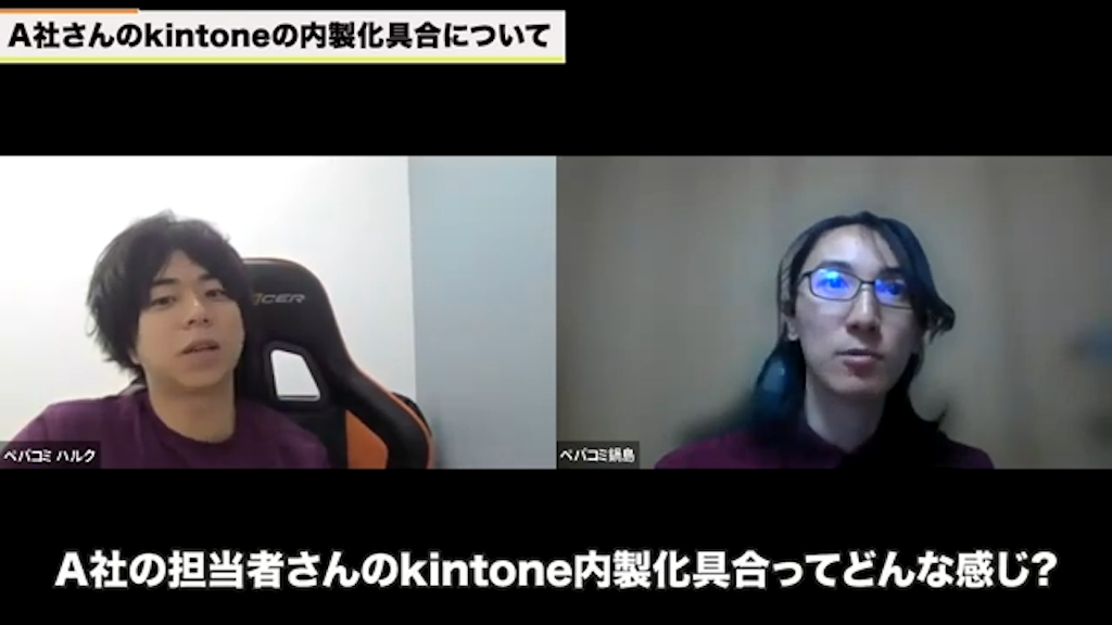 A社のkintone内製化レベル