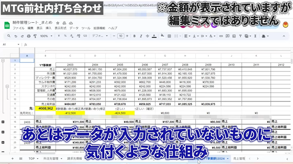 入力漏れを防ぐための仕組み作り