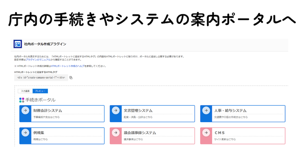 ③ポータルが簡単にできあがります。