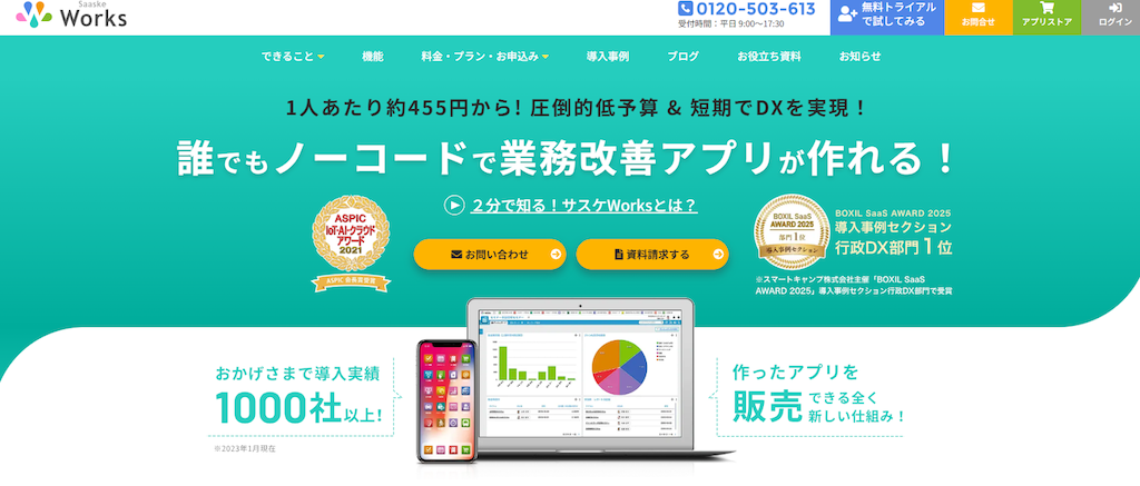 kintoneの競合2:サスケWorksとの比較