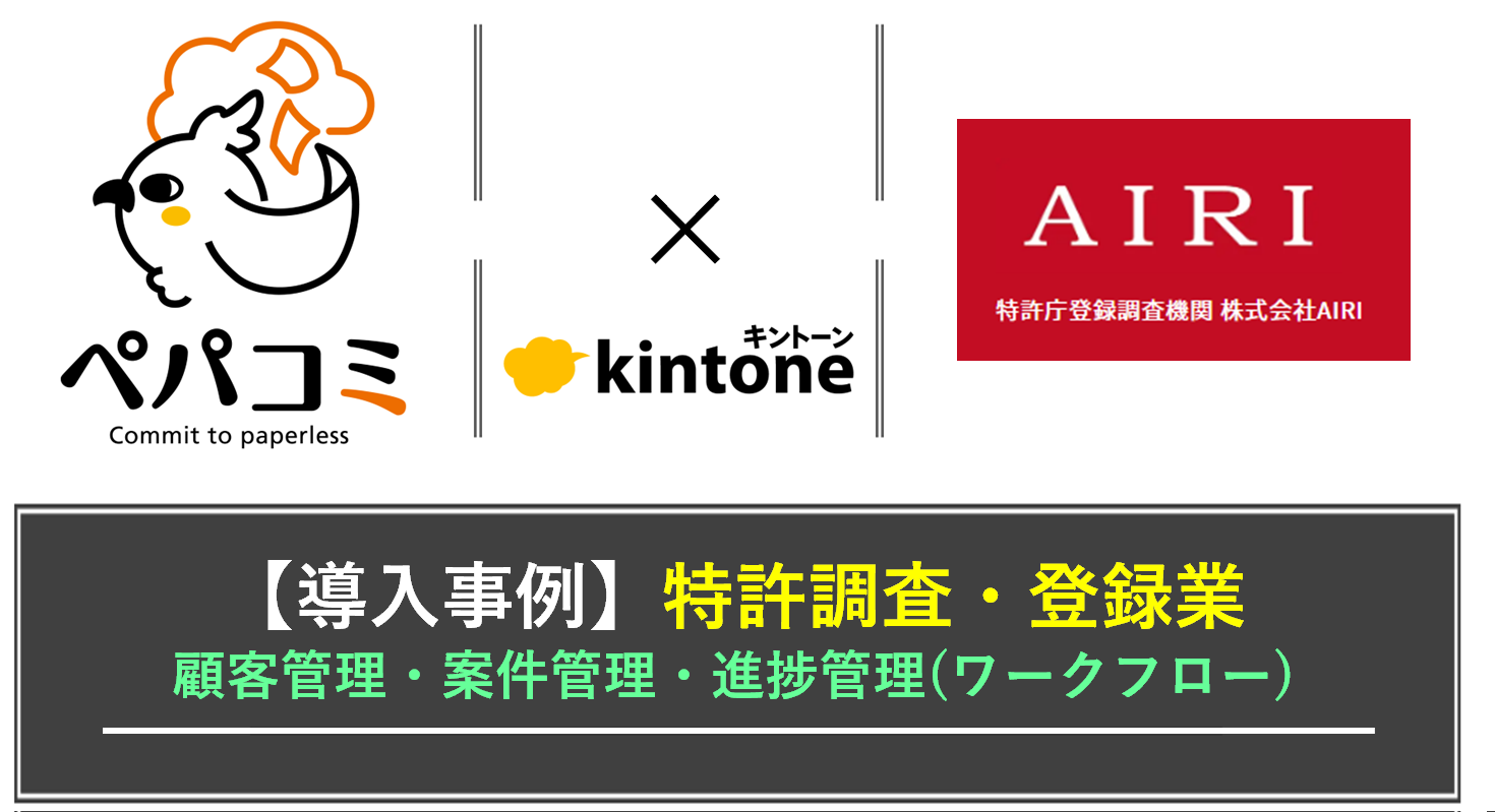 【kintone導入事例】株式会社AIRI様（業種：特許調査・申請業）